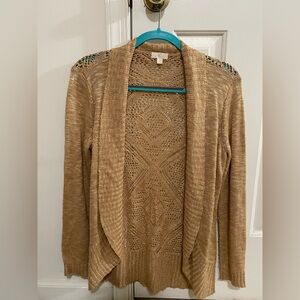 Tan Charming Charlie Cardigan - Size Small